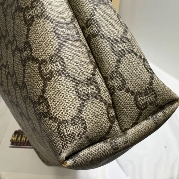 Gucci Beige GG Canvas Tote with Green and Red Web Straps - Picture 9 of 16